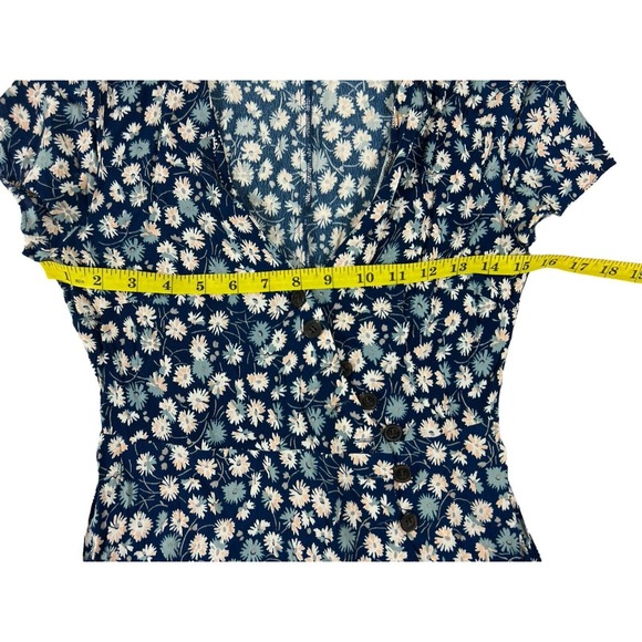 Madewell Women Button Up‎ Floral Flowy Dress Sz 0 - Picture 2 of 6